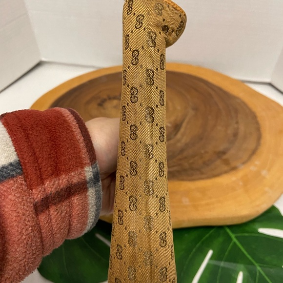 Vintage GUCCI Micro G Guccisma Print Canvas Cosmetic Pouch with Origjnal Charm - Picture 7 of 11